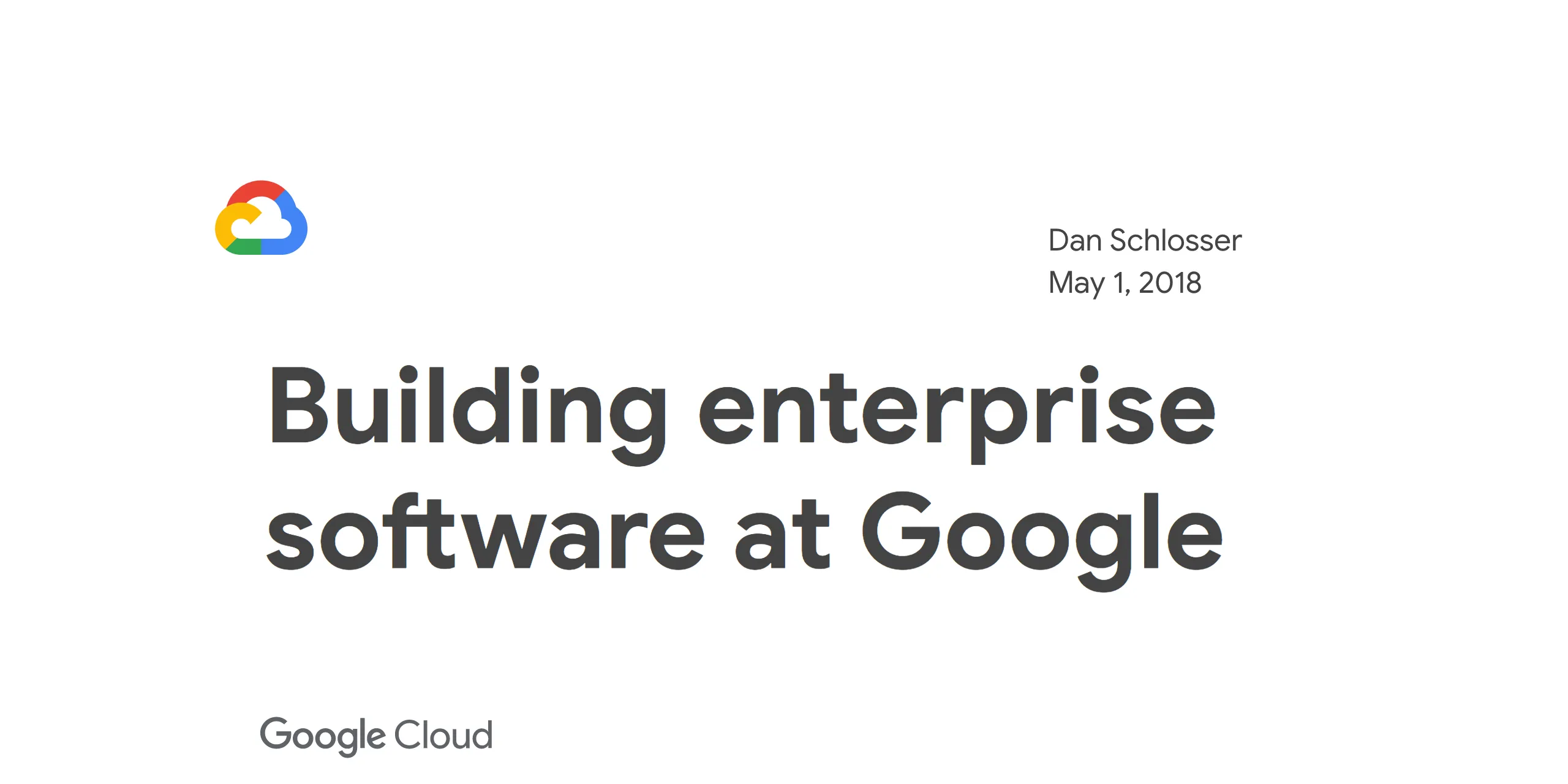 Building Enterprise Software at Google
